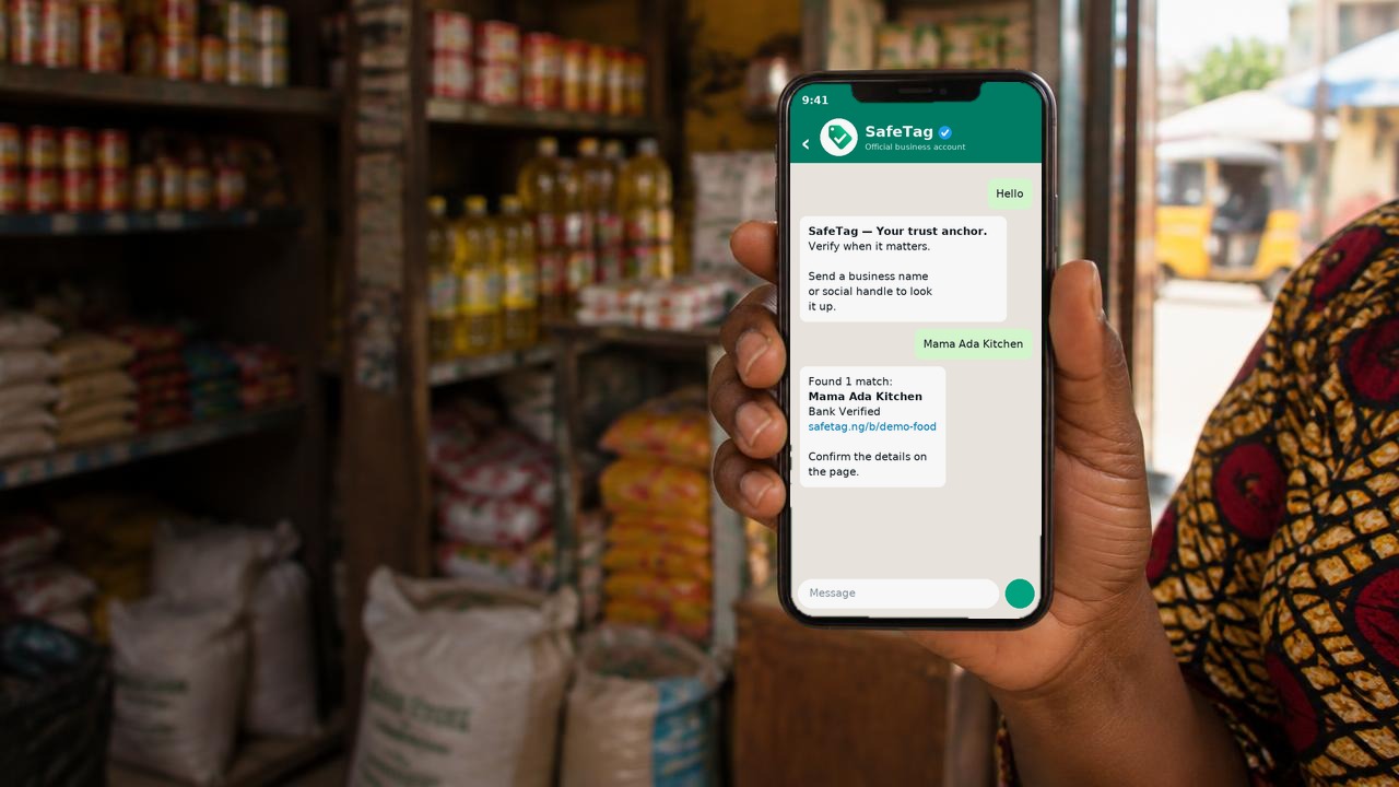 Customer confirming a business account number shared over chat